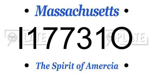 I17731O Massachusetts License Plate