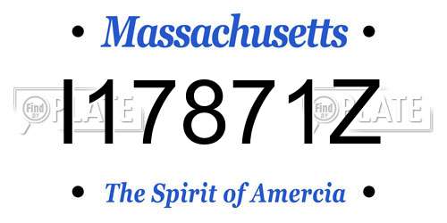 I17871Z Massachusetts License Plate