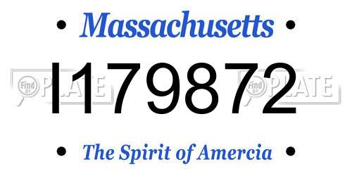 I179872 Massachusetts License Plate