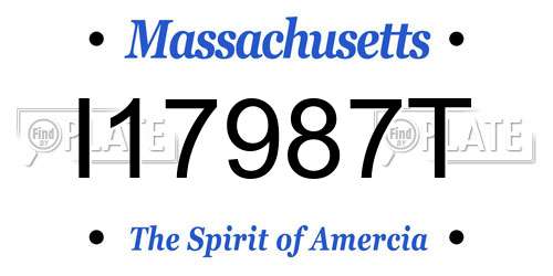 I17987T Massachusetts License Plate