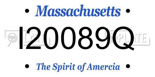 I20089Q Massachusetts License Plate