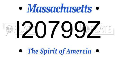 I20799Z Massachusetts License Plate