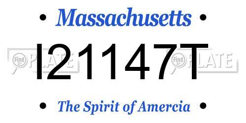 I21147T Massachusetts License Plate