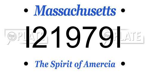 I21979I Massachusetts License Plate