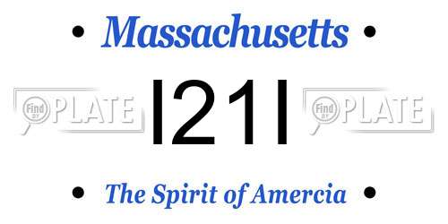 I21I Massachusetts License Plate