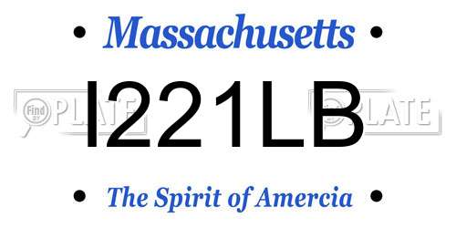 I221LB Massachusetts License Plate