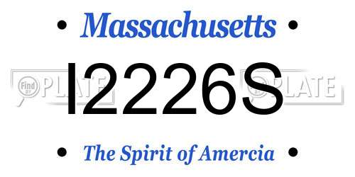 I2226S Massachusetts License Plate