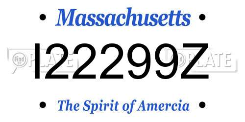 I22299Z Massachusetts License Plate