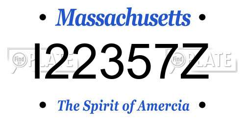 I22357Z Massachusetts License Plate