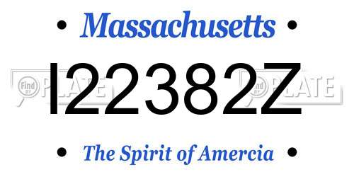 I22382Z Massachusetts License Plate