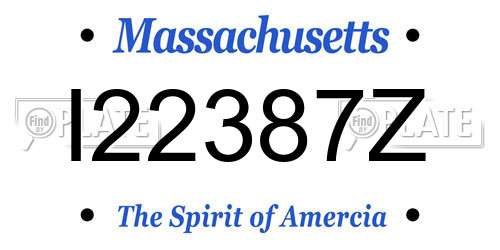 I22387Z Massachusetts License Plate