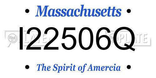 I22506Q Massachusetts License Plate