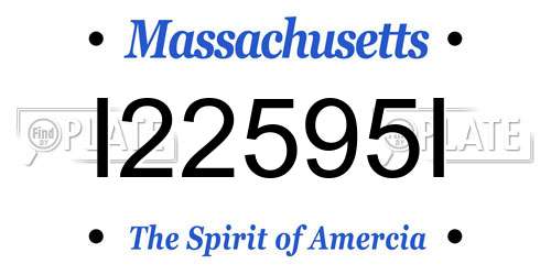I22595I Massachusetts License Plate