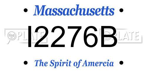 I2276B Massachusetts License Plate