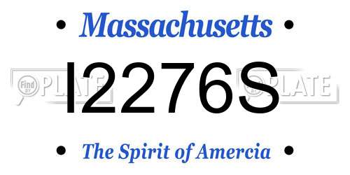 I2276S Massachusetts License Plate