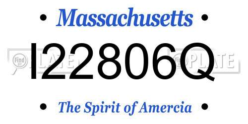 I22806Q Massachusetts License Plate
