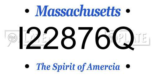 I22876Q Massachusetts License Plate