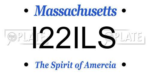 I22ILS Massachusetts License Plate