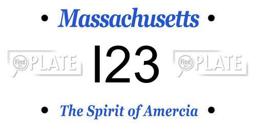 I23 Massachusetts License Plate