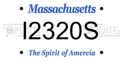 I2320S Massachusetts License Plate