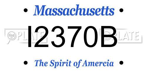 I2370B Massachusetts License Plate