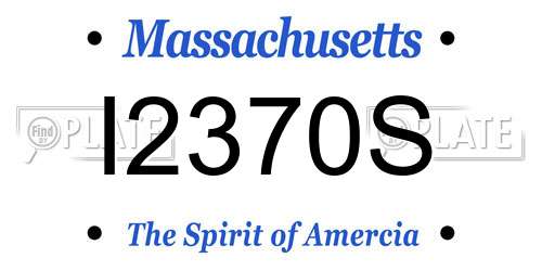 I2370S Massachusetts License Plate