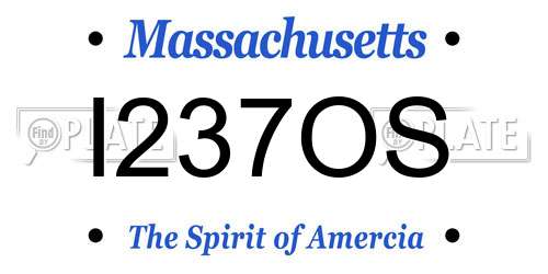 I237OS Massachusetts License Plate