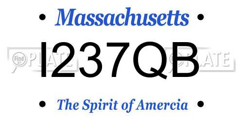 I237QB Massachusetts License Plate