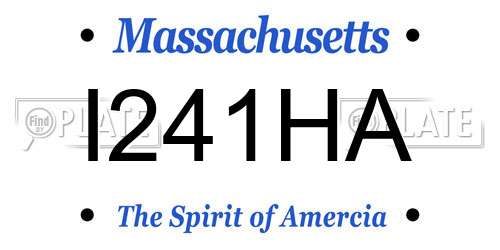 I241HA Massachusetts License Plate