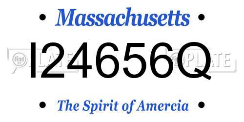I24656Q Massachusetts License Plate