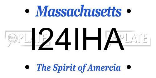 I24IHA Massachusetts License Plate