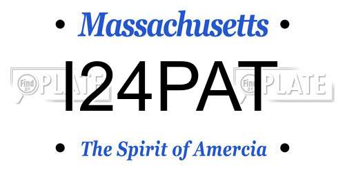 I24PAT Massachusetts License Plate