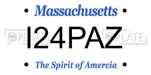 I24PAZ Massachusetts License Plate