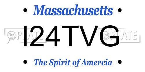 I24TVG Massachusetts License Plate