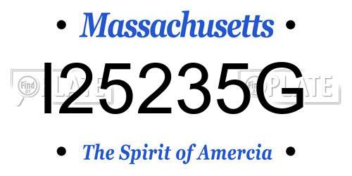 I25235G Massachusetts License Plate