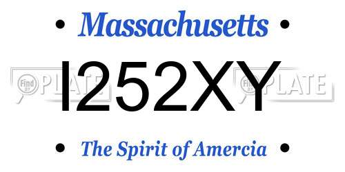 I252XY Massachusetts License Plate