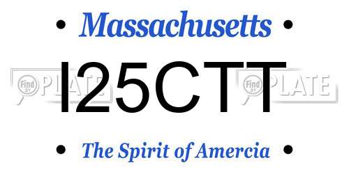I25CTT Massachusetts License Plate
