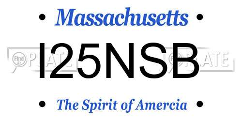 I25NSB Massachusetts License Plate