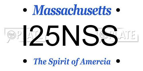 I25NSS Massachusetts License Plate
