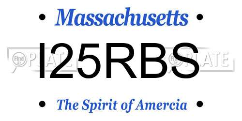 I25RBS Massachusetts License Plate