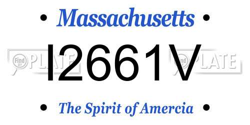 I2661V Massachusetts License Plate