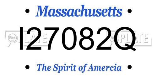 I27082Q Massachusetts License Plate