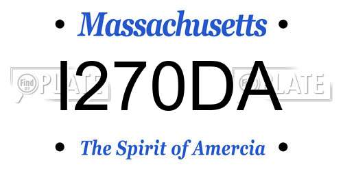I270DA Massachusetts License Plate