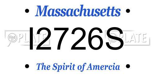 I2726S Massachusetts License Plate