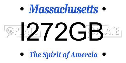 I272GB Massachusetts License Plate