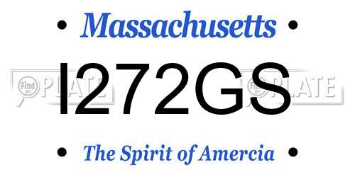I272GS Massachusetts License Plate