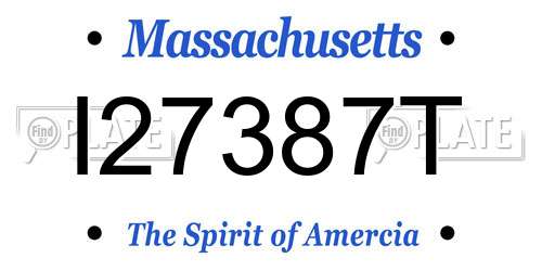 I27387T Massachusetts License Plate