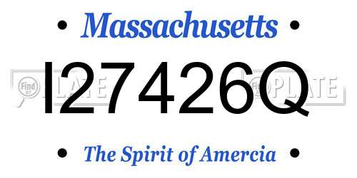 I27426Q Massachusetts License Plate