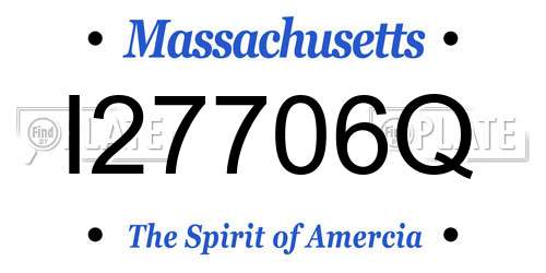 I27706Q Massachusetts License Plate