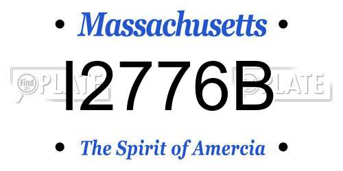 I2776B Massachusetts License Plate